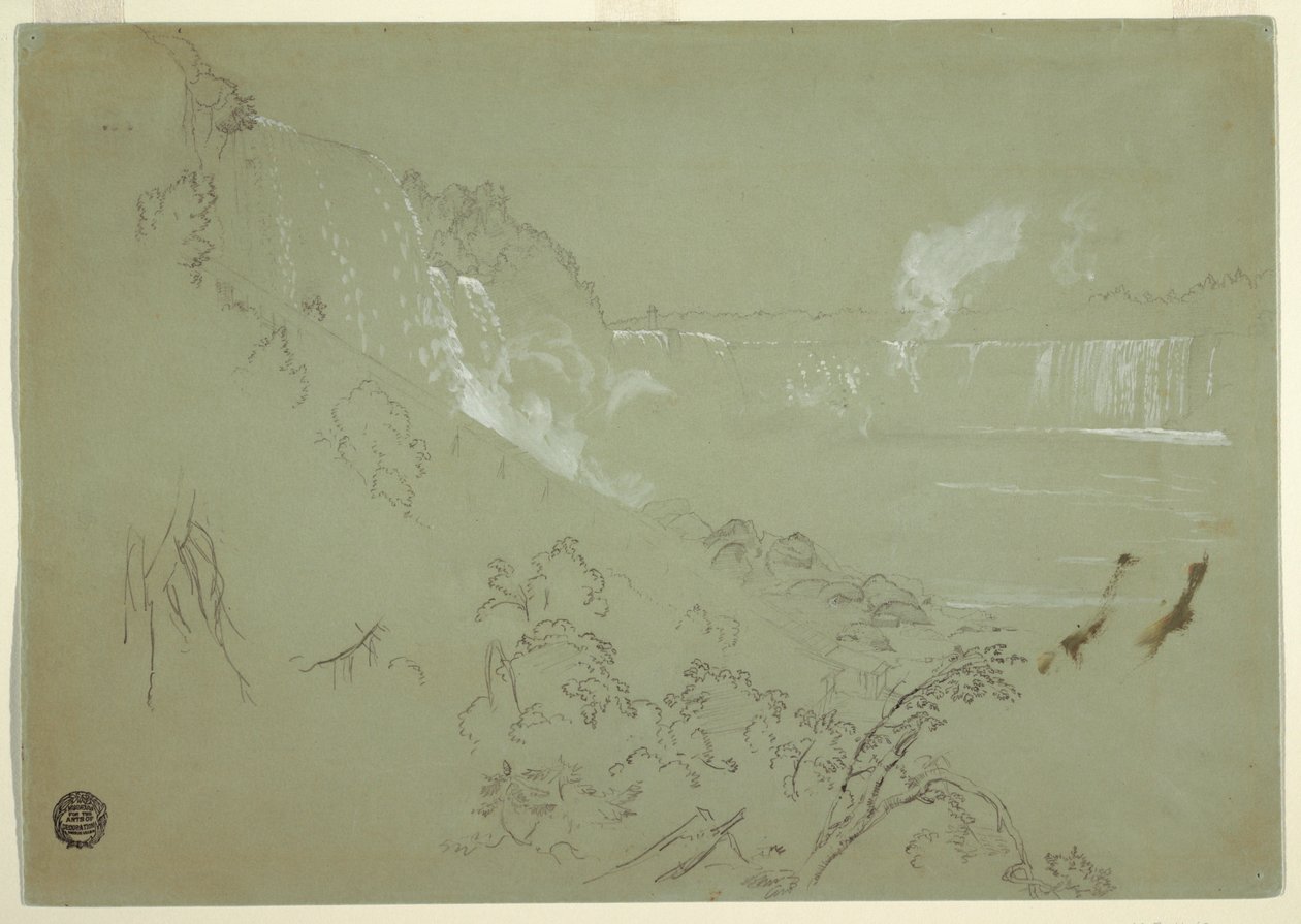 Niagara Falls fra bunden af Prospect Point af Frederic Edwin Church
