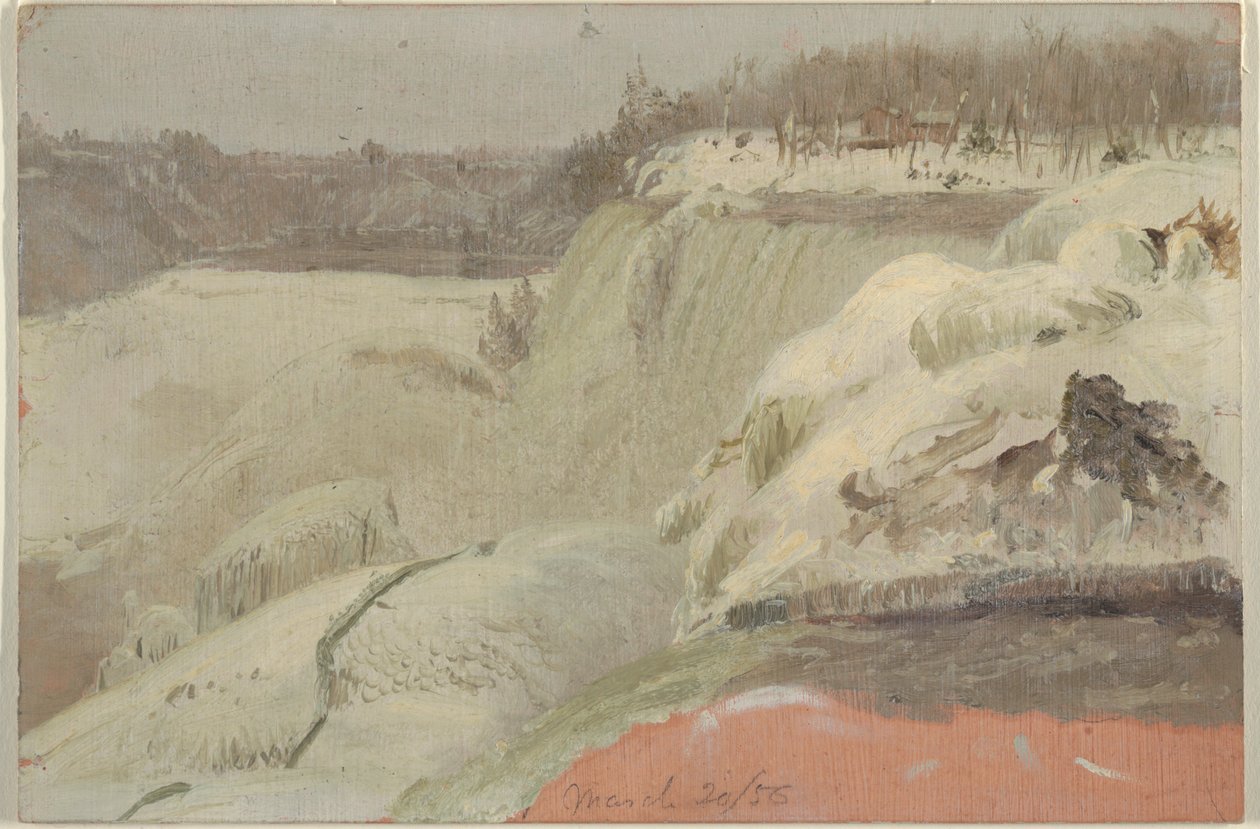 Niagara Falls in the Snow, set fra Goat Island af Frederic Edwin Church