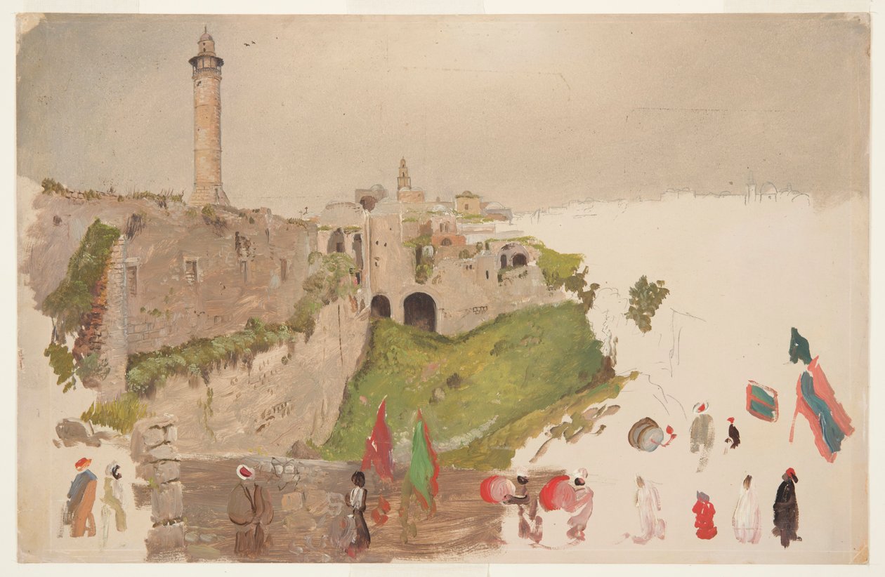 Parade Entering the City, Jaffa af Frederic Edwin Church