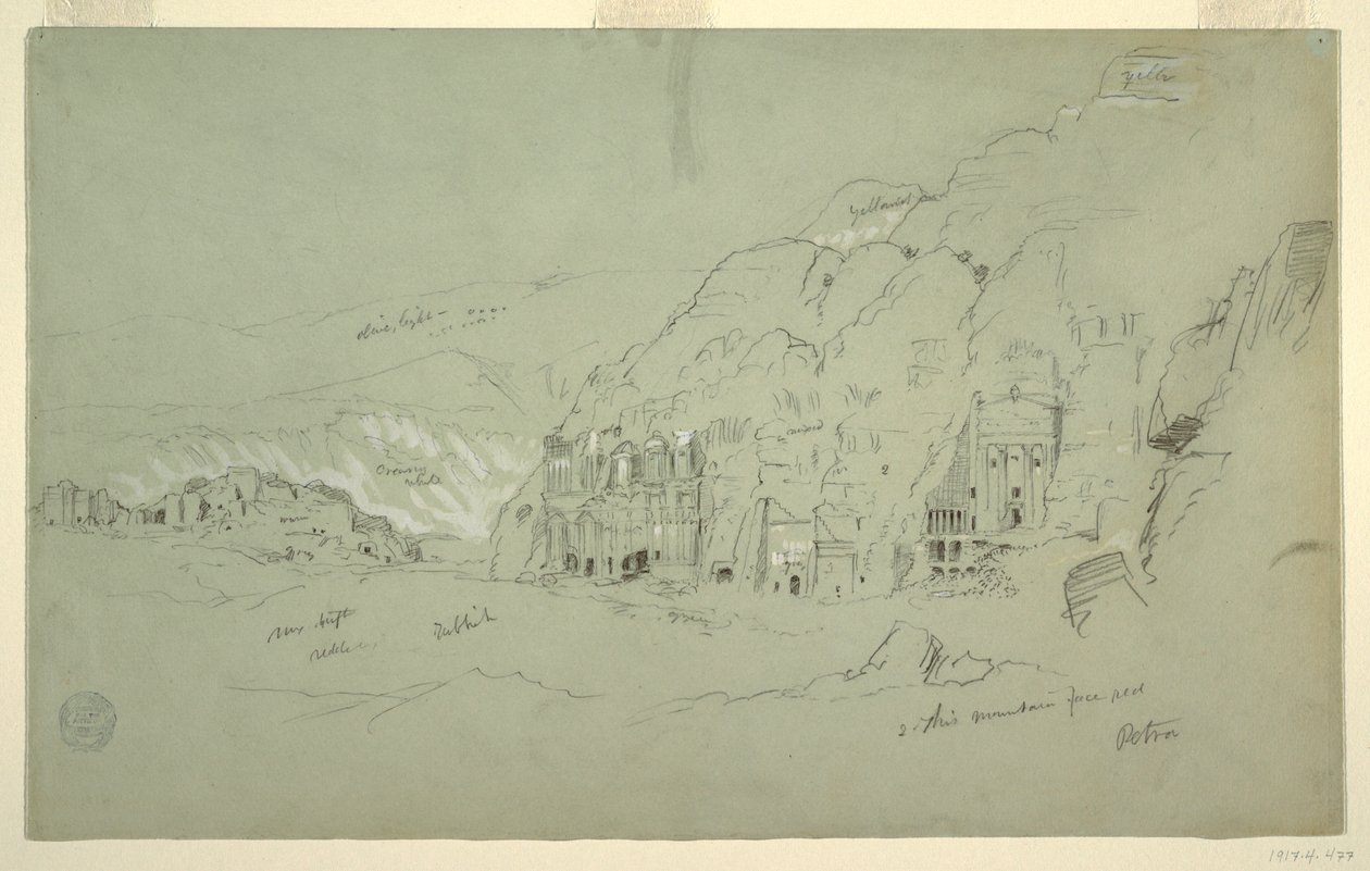 Petra fra sydvest af Frederic Edwin Church