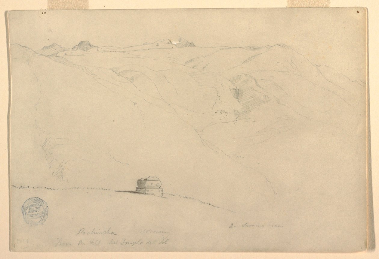 Pichincha, Morgen, fra Solens Tempel, Quito, Ecuador, juni 1857 af Frederic Edwin Church