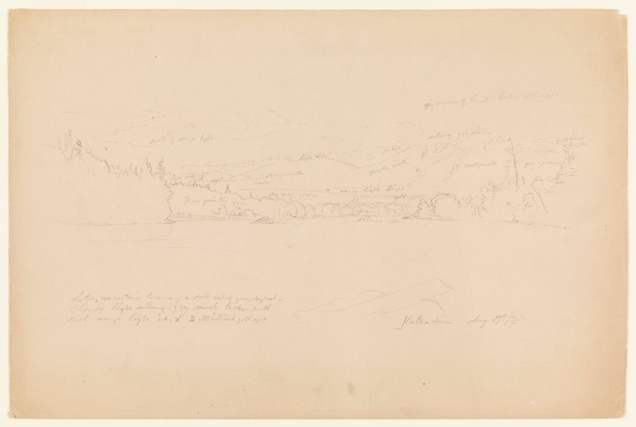 Søens bred og foden af Mount Katahdin af Frederic Edwin Church