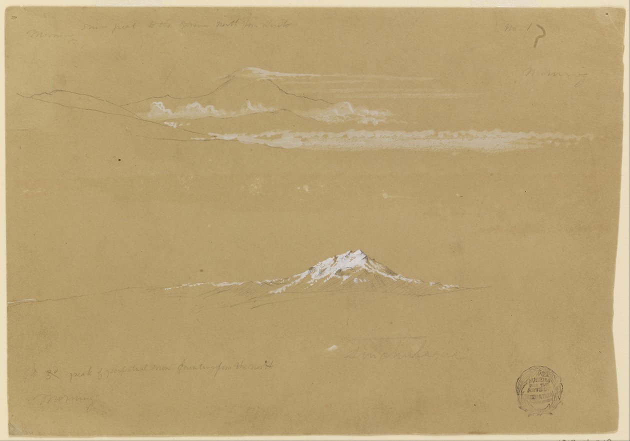 Sincholagua, morgen, fra Solens Tempel, Quito af Frederic Edwin Church