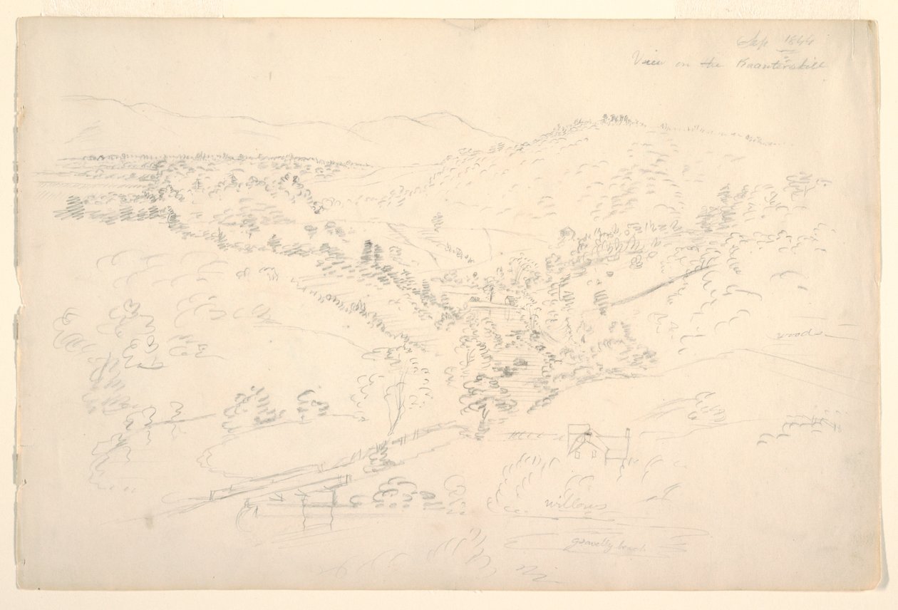 Skitse af et Catskill-landskab (Udsigt over Kaanterkill) af Frederic Edwin Church