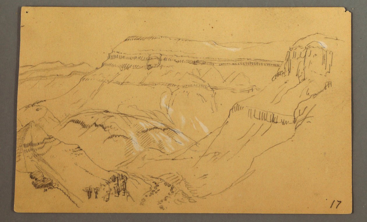 Skitser, El Yemen-dalen, "Arabien" af Frederic Edwin Church