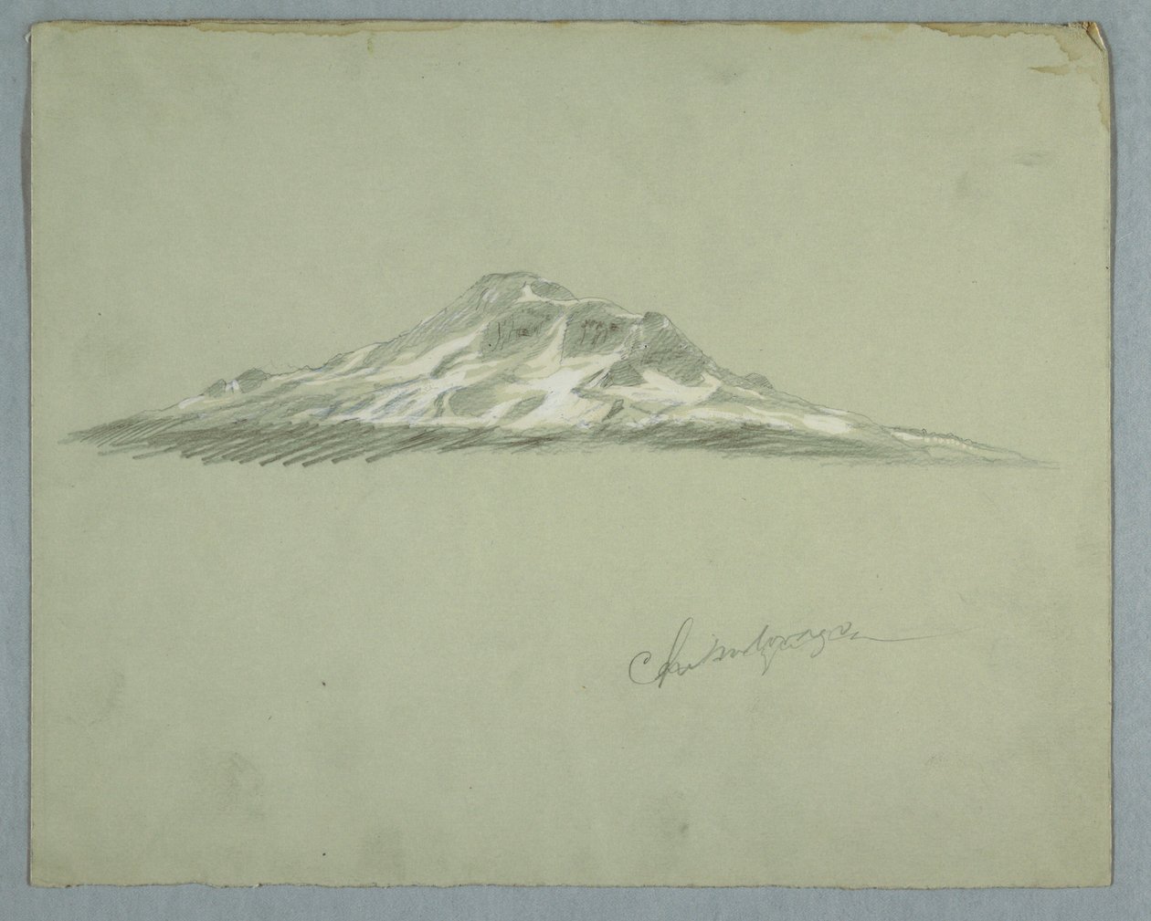 Snedækket top af Mount Chimborazo, Ecuador af Frederic Edwin Church