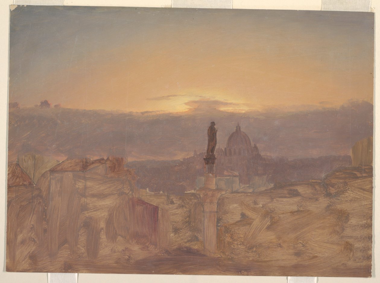 Peterskirken fra Pincio, Rom af Frederic Edwin Church