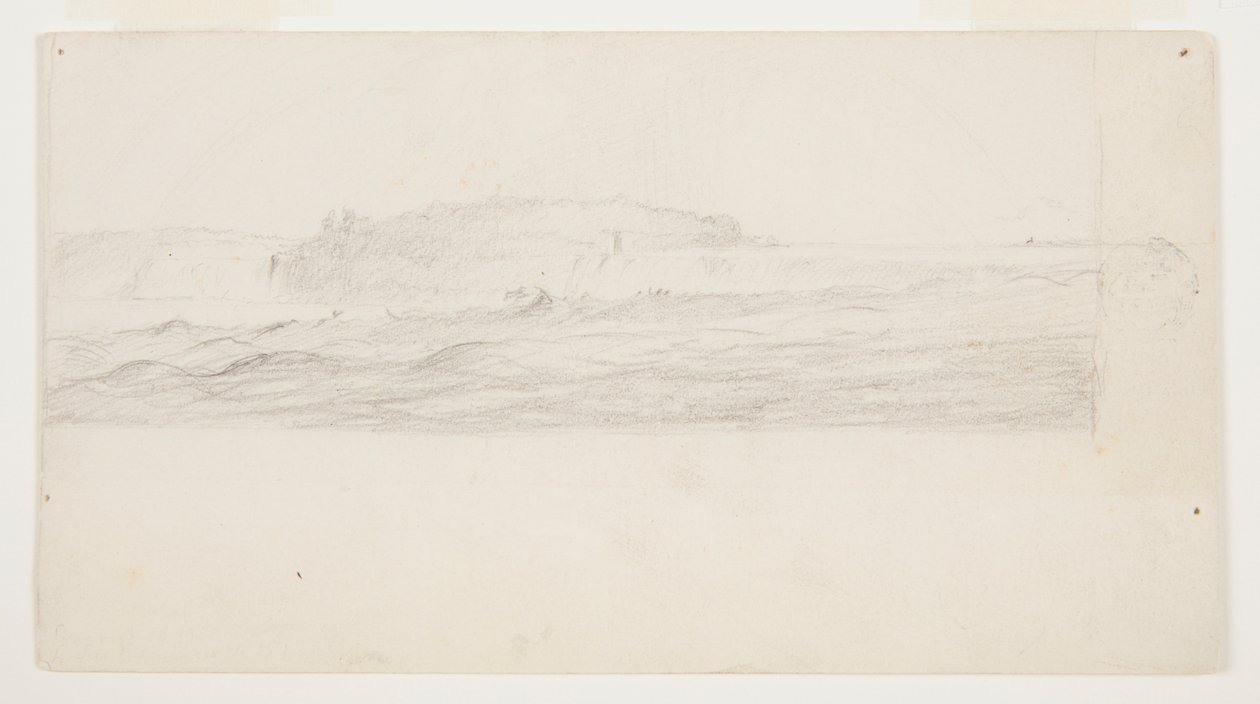 Studie til et maleri af Niagara Falls af Frederic Edwin Church