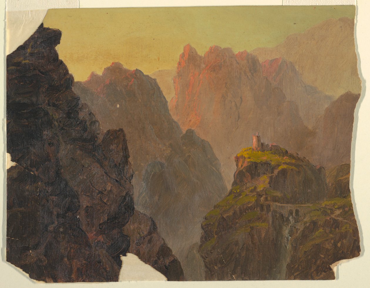 Studie fra Imaginary S. American Landscape af Frederic Edwin Church