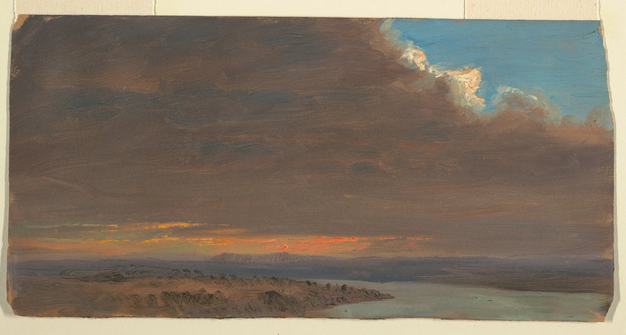 Solnedgang, Hudson Valley, New York af Frederic Edwin Church