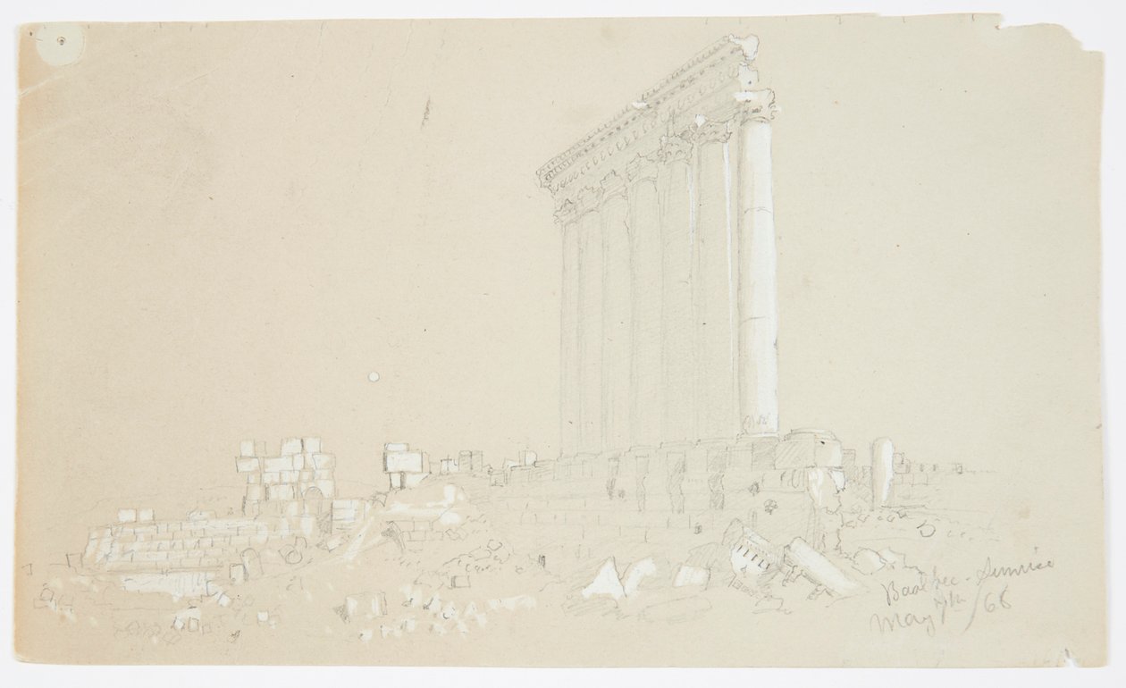Jupiters tempel ved solopgang, Baalbek af Frederic Edwin Church