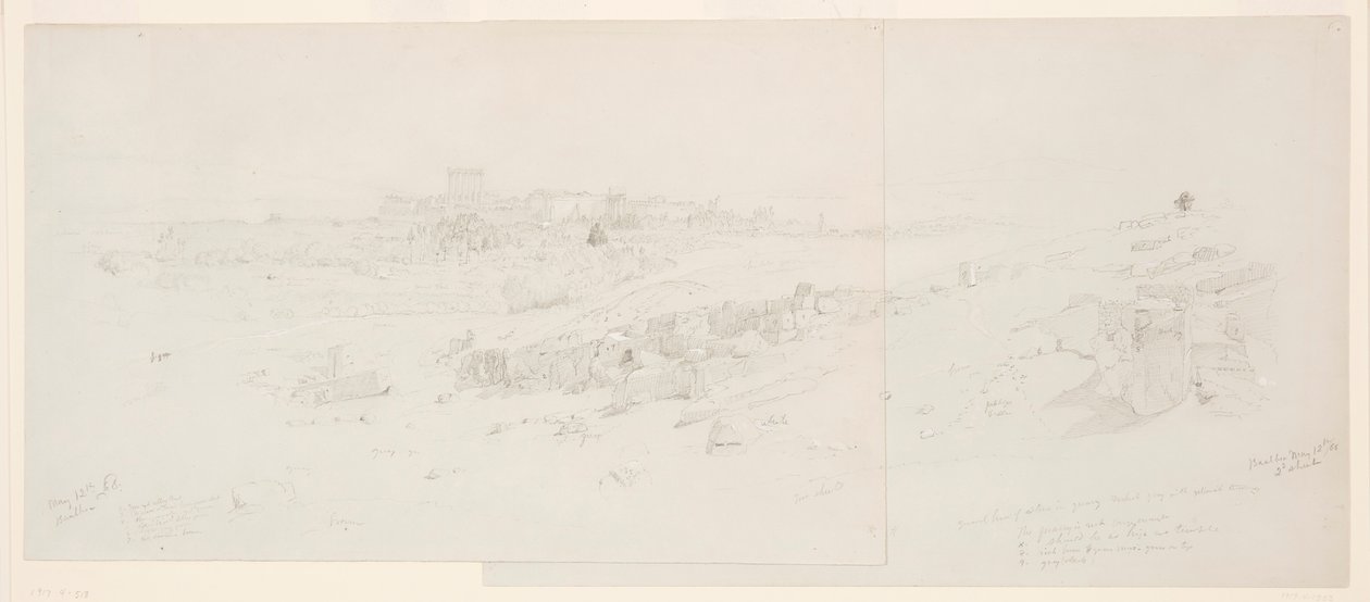Templer om morgenen, Baalbek af Frederic Edwin Church