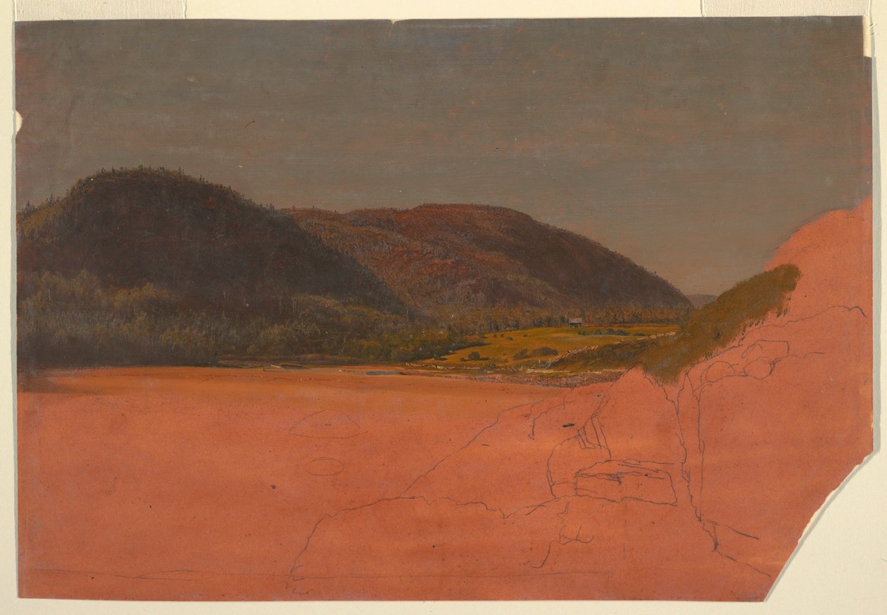 Beehive og Sand Beach fra Great Head, Mt. Desert af Frederic Edwin Church