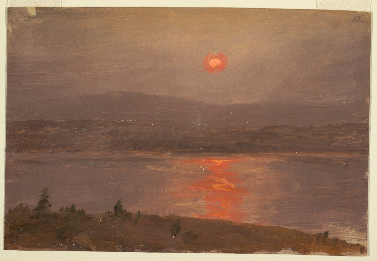 Udsigt over Hudson ved solnedgang af Frederic Edwin Church
