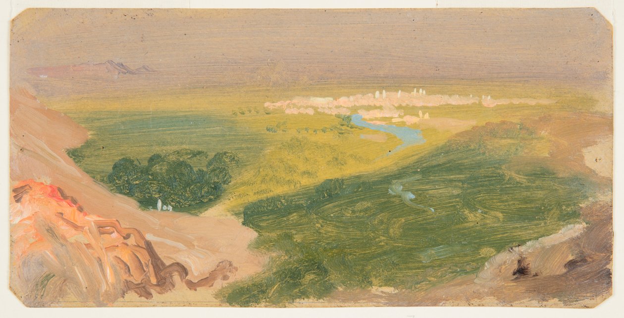 Udsigt mod Damaskus, Syrien af Frederic Edwin Church