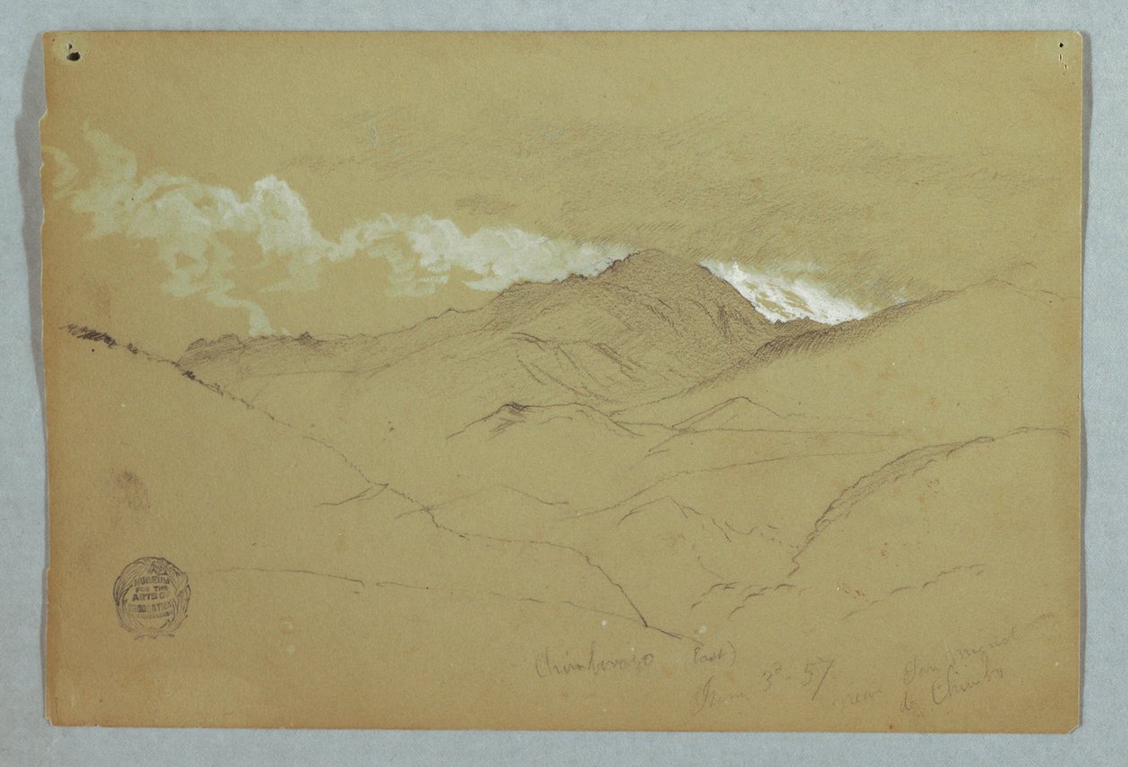 Udsigt fra øst for Mount Chimborazo, Ecuador af Frederic Edwin Church