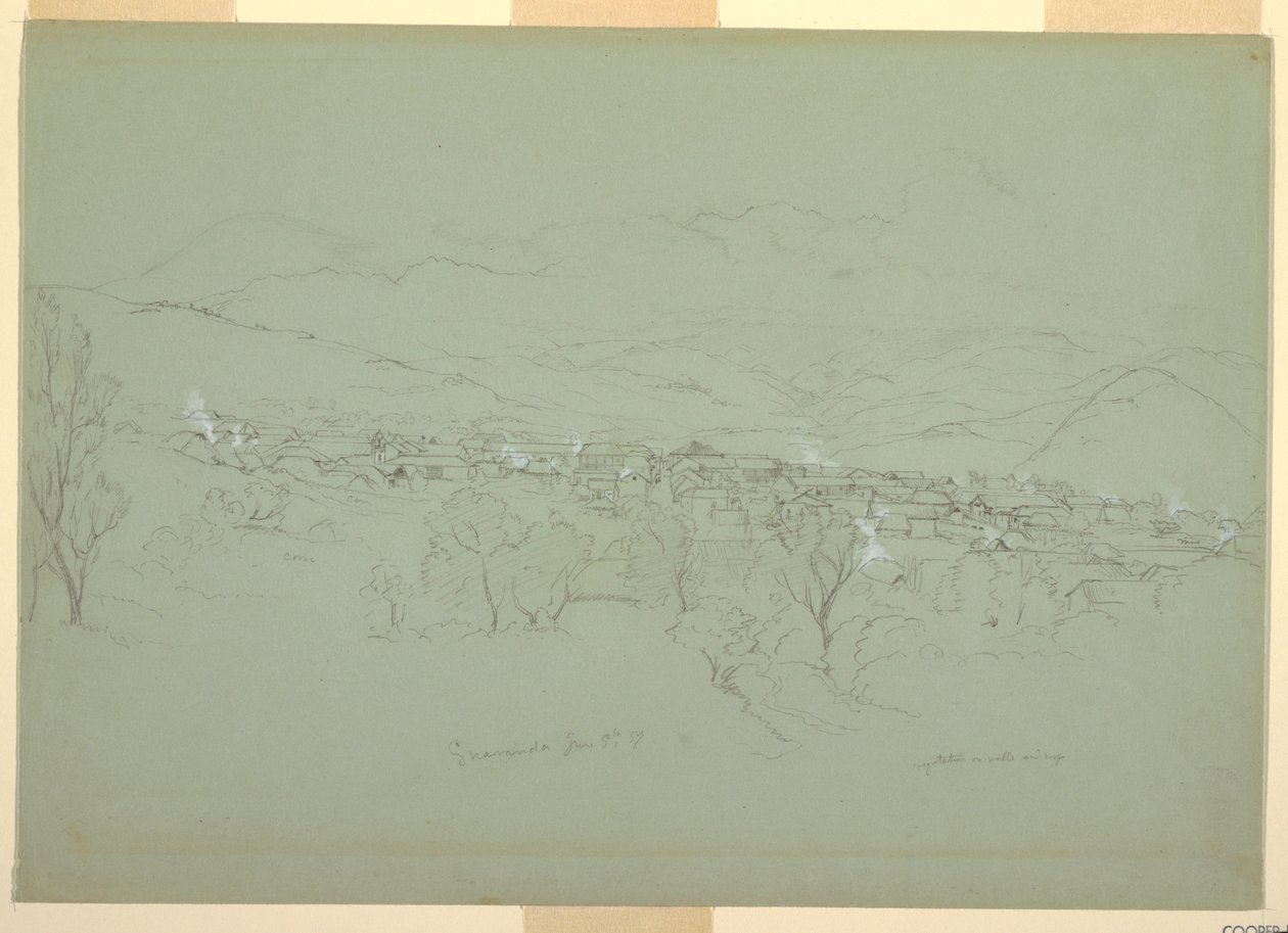 Udsigt over Guaranda, Ecuador af Frederic Edwin Church