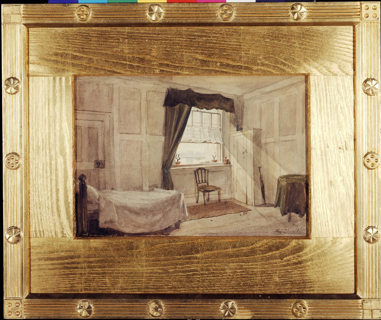 William Blakes Workroom and Deathroom, c1880 (akvarel på papir) af Frederic James Shields