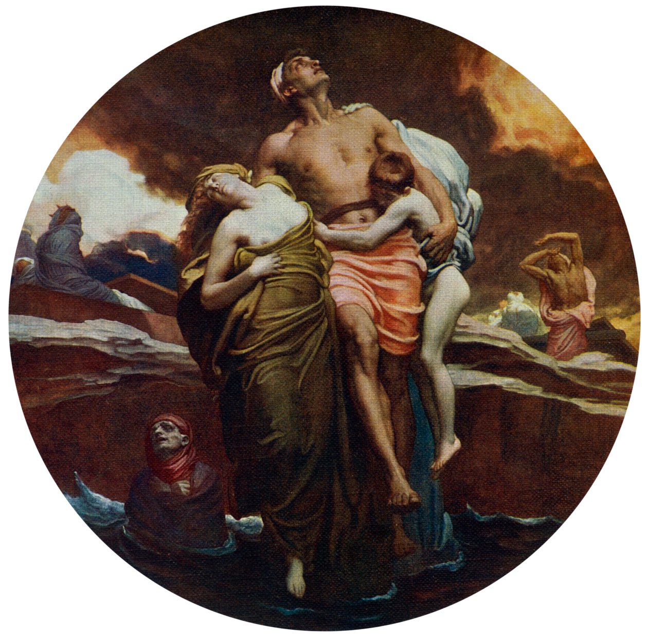 Og havet opgav de døde som var i det, udstillet 1892, 1912. af Frederic Leighton