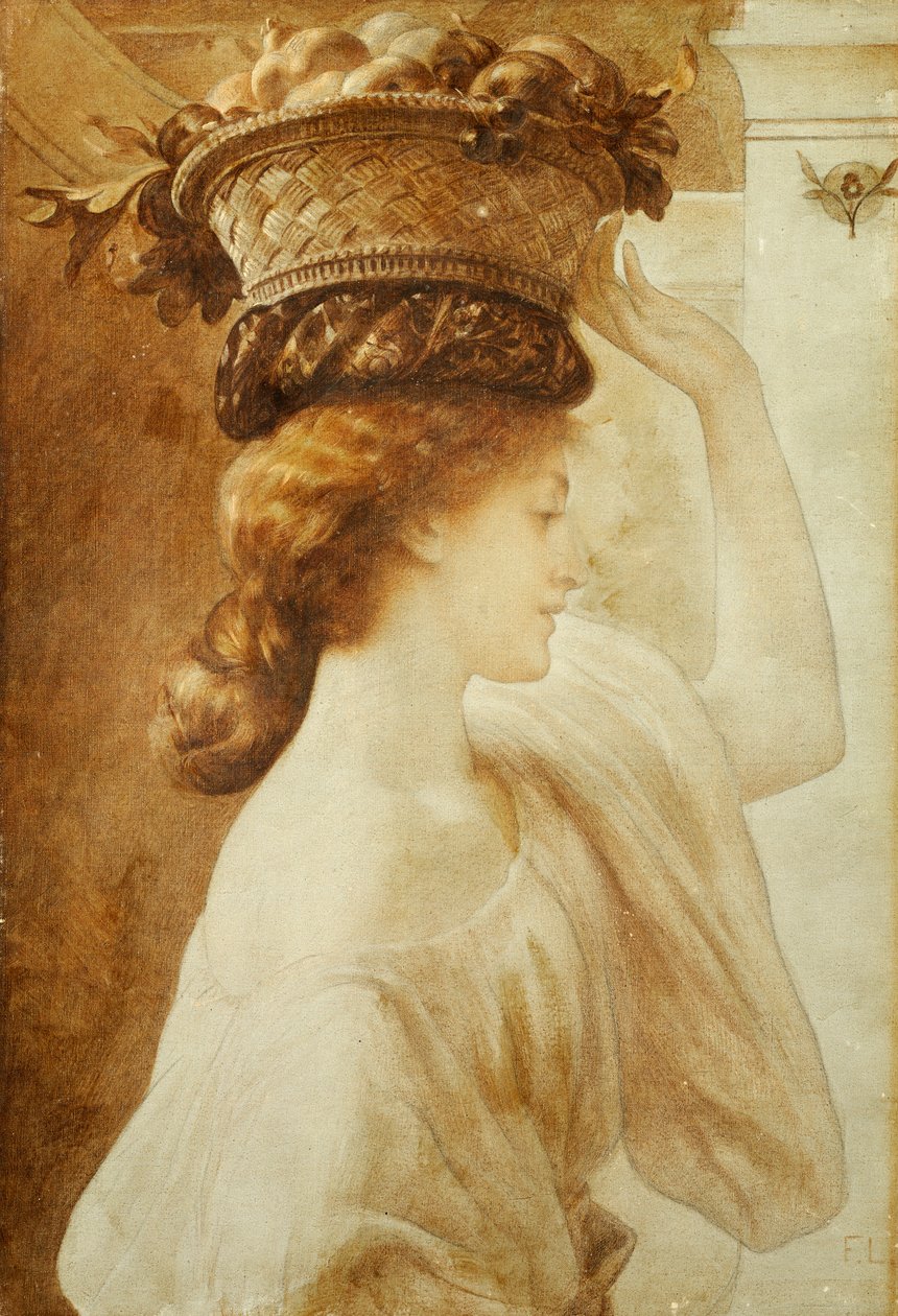 Eucharis: En pige med en kurv med frugt af Frederic Leighton