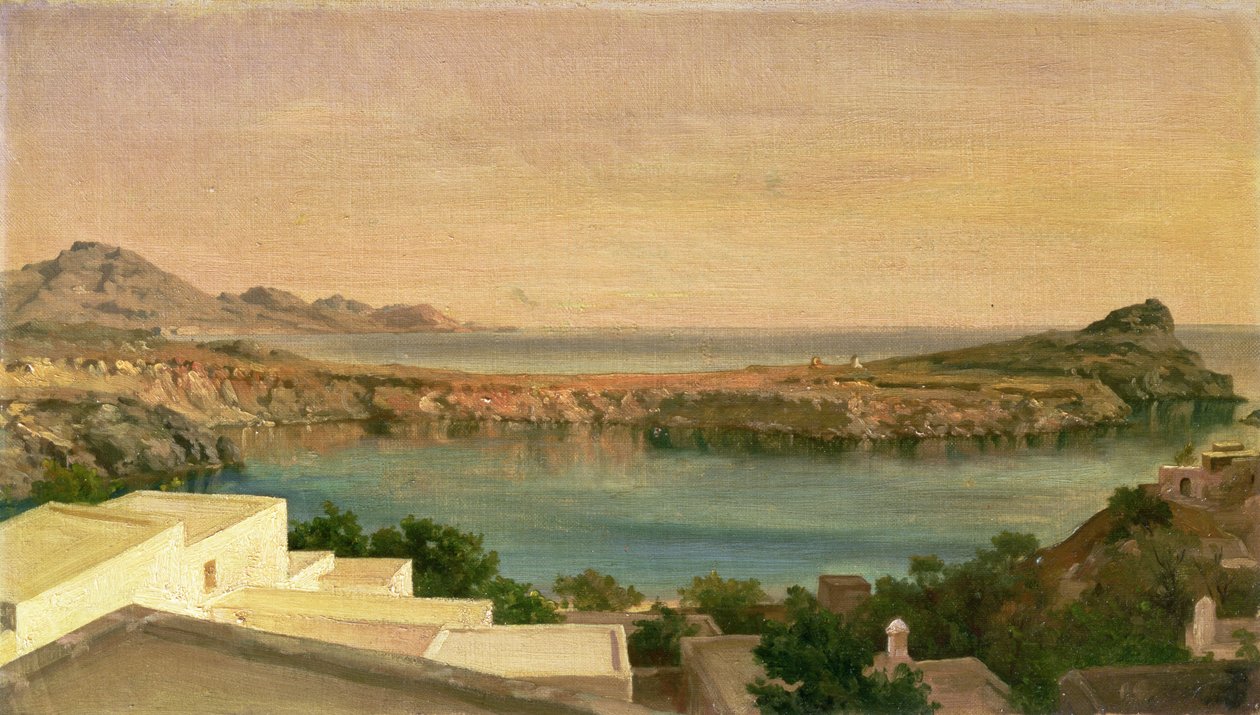 Lindos, Rhodos, ca. 1867 (olie på lærred) af Frederic Leighton