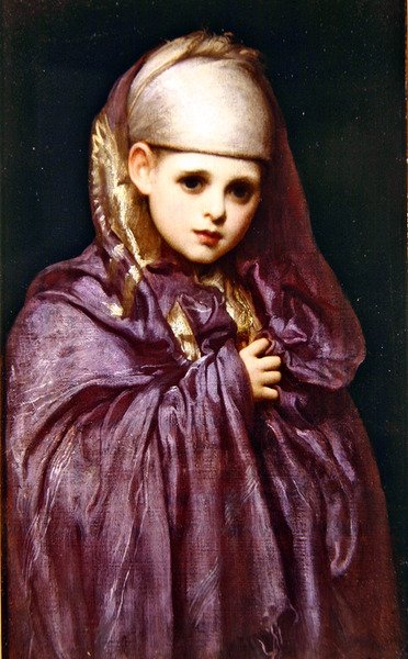 Lille Fatima (olie på papir) af Frederic Leighton