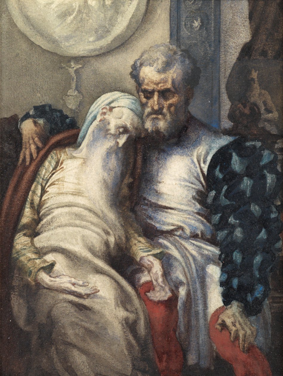 Michael Angelo plejer sin døende tjener af Frederic Leighton