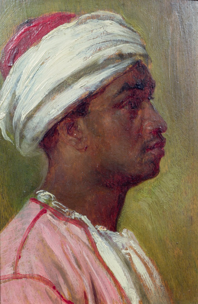 Studie af en nubisk ung mand (panel) af Frederic Leighton