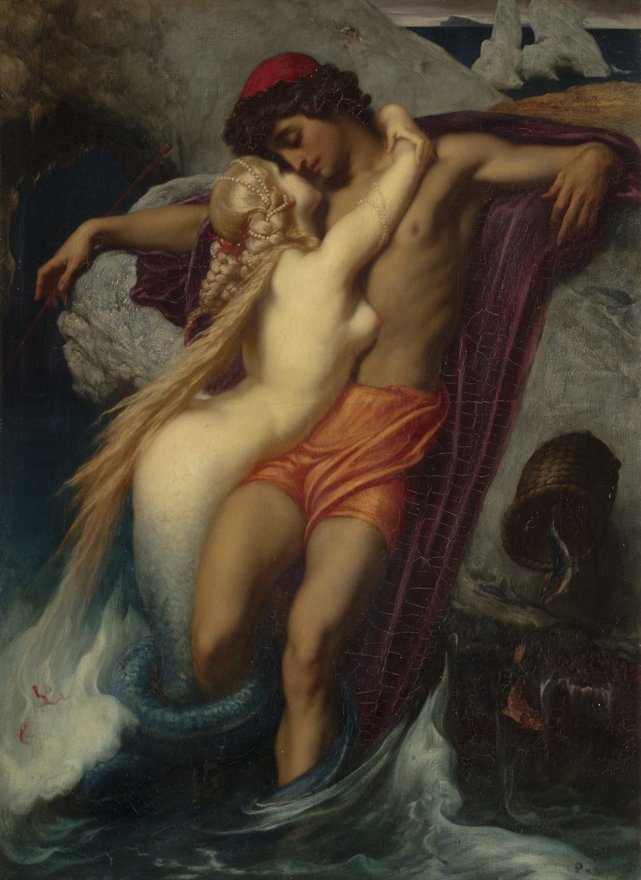 Fiskeren og Syrenen: Fra en Vise af Goethe af Frederic Leighton