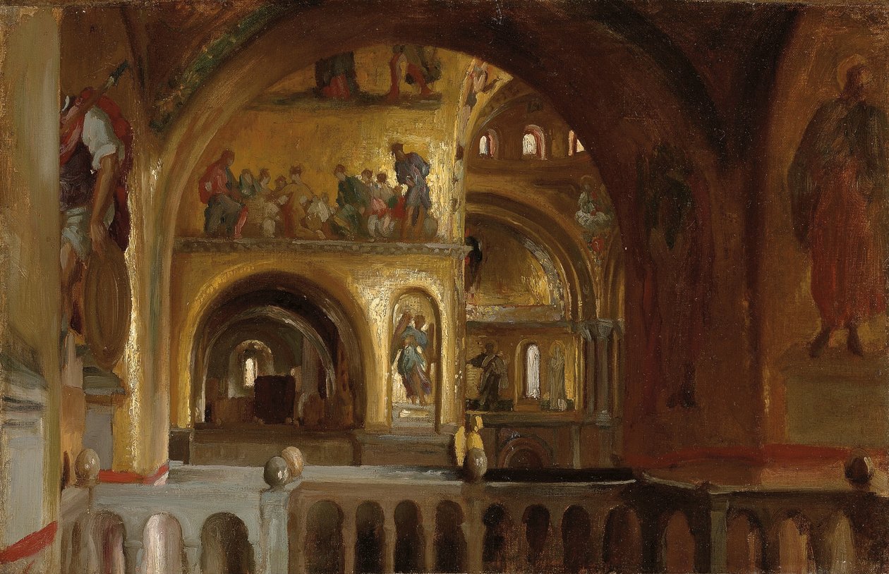 Det indre af Markuskirken, Venedig af Frederic Leighton