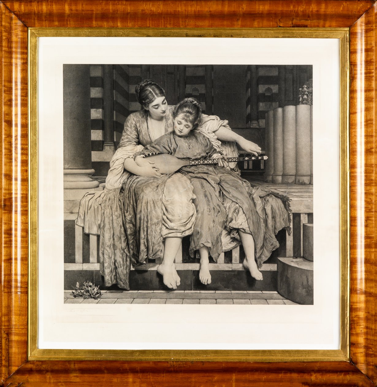 Musiktimen (fotogravure) af Frederic Leighton