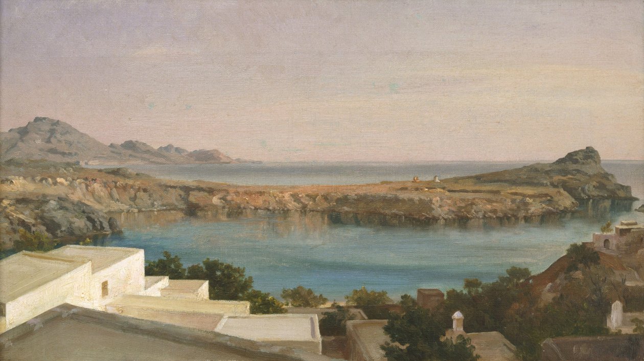 Lindos, Rhodos, ca 1860-1870 af Frederic Leighton 1st Baron Leighton