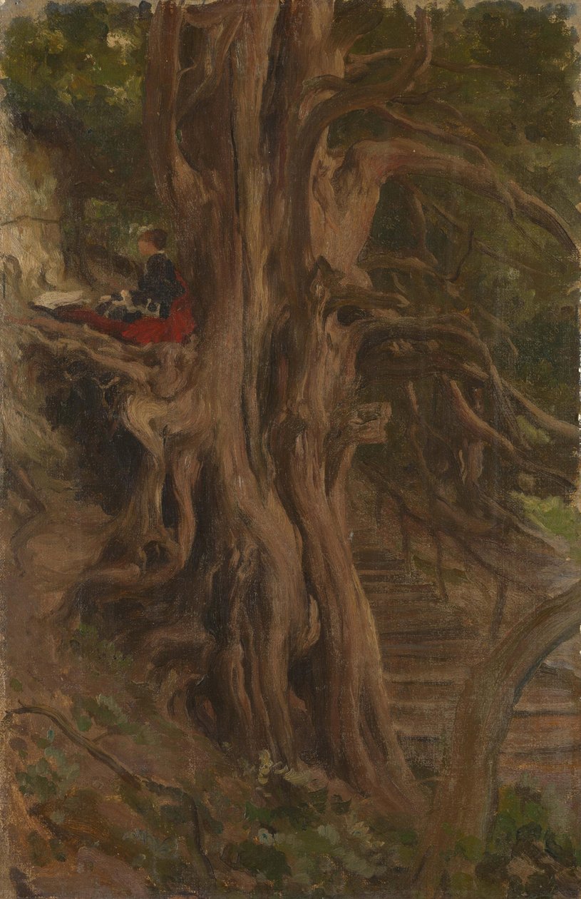 Træer ved Cliveden af Frederic Leighton 1st Baron Leighton