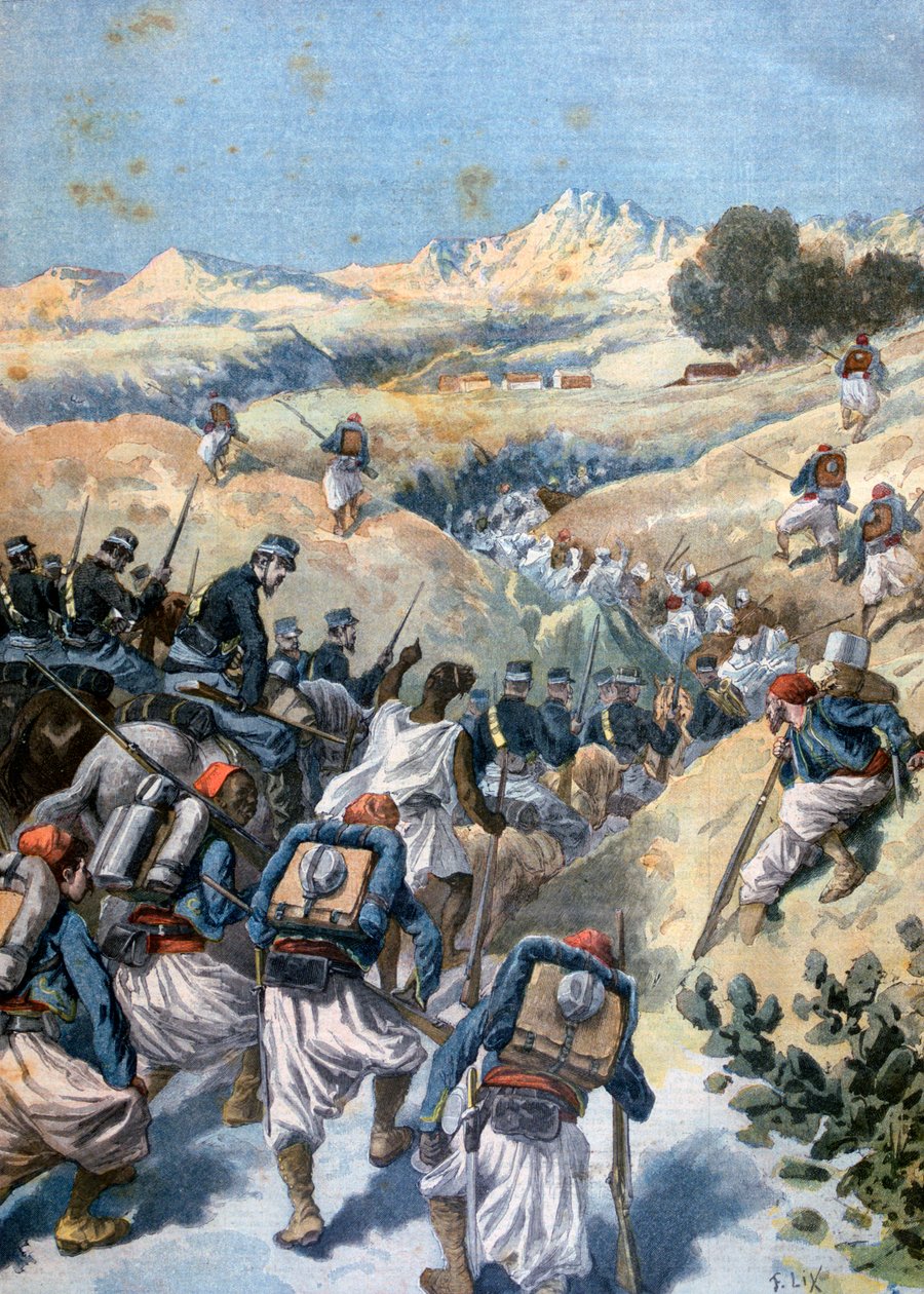 Kamp med briganderne, Algeriet, 1892 af Frederic Lix