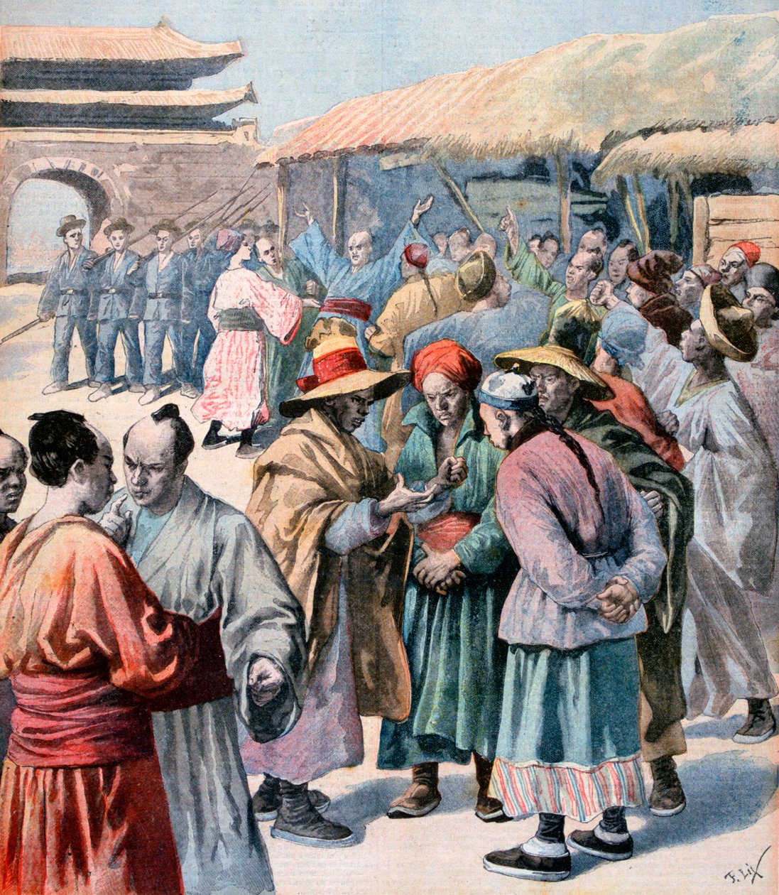 Forstyrrelser i Seoul, Korea, 1894 af Frederic Lix