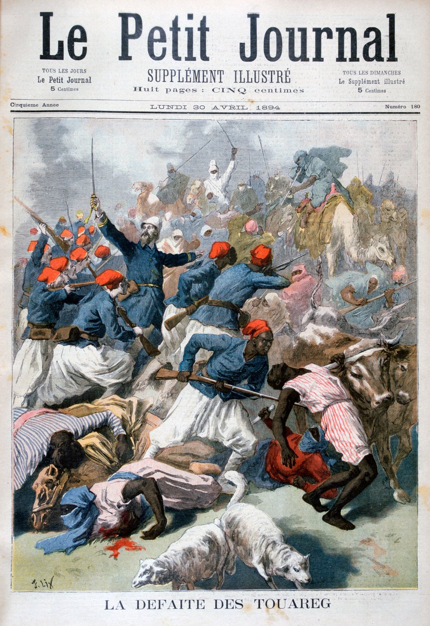 Tuaregernes nederlag, 1894 af Frederic Lix
