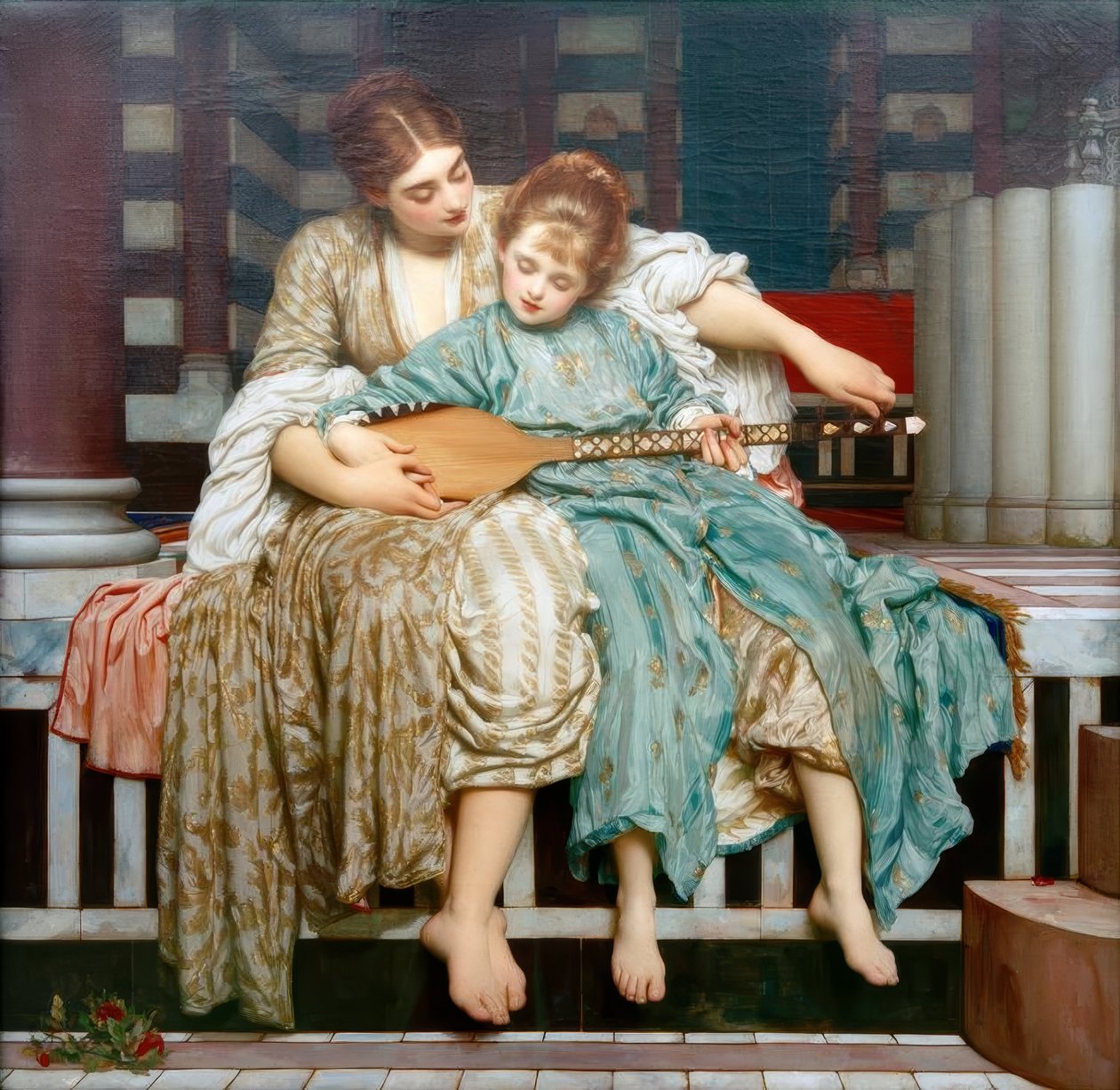 musik-lektion af Frederic Lord Leighton