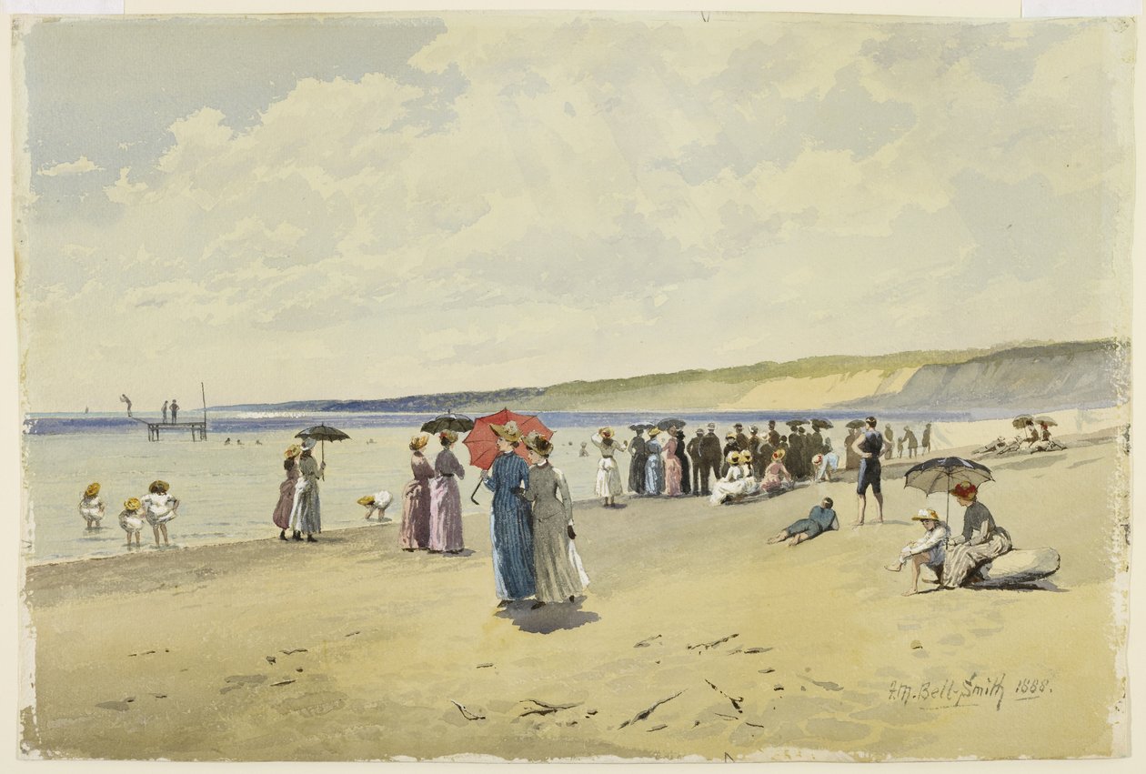 The Beach, 1888 (wc på papir) af Frederic Marlett Bell Smith