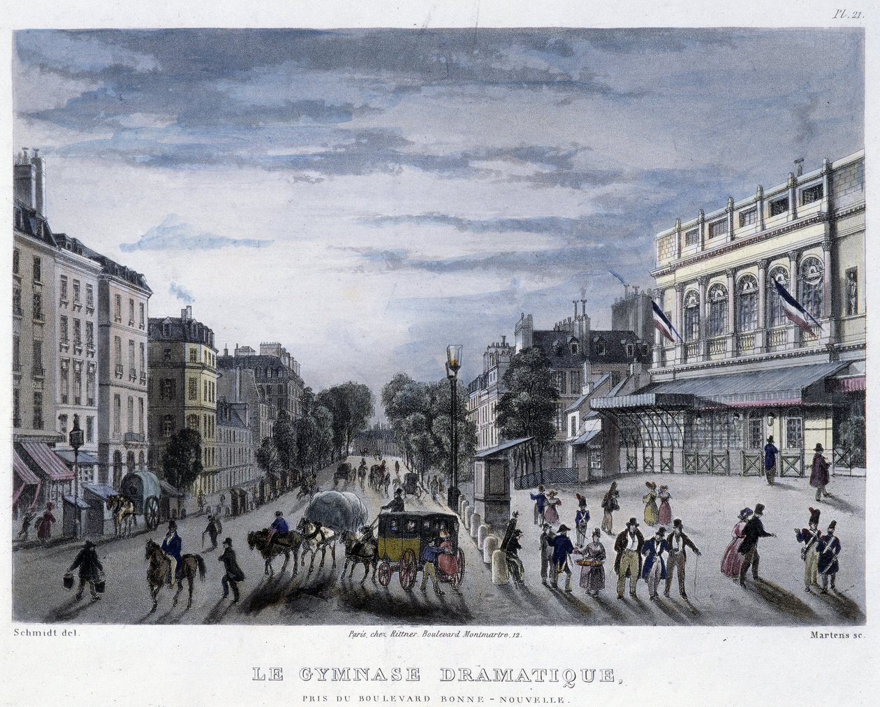 Det Dramatiske Gymnasium - i “”Paris i 1832” af Martens af Frederic Martens