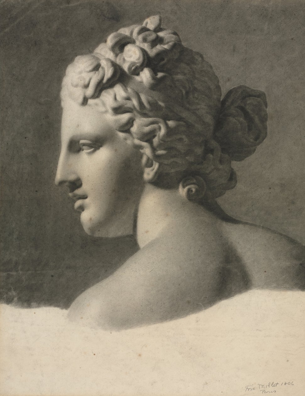 Studie af en gipsafstøbning (a la bosse) af Frederic Millet