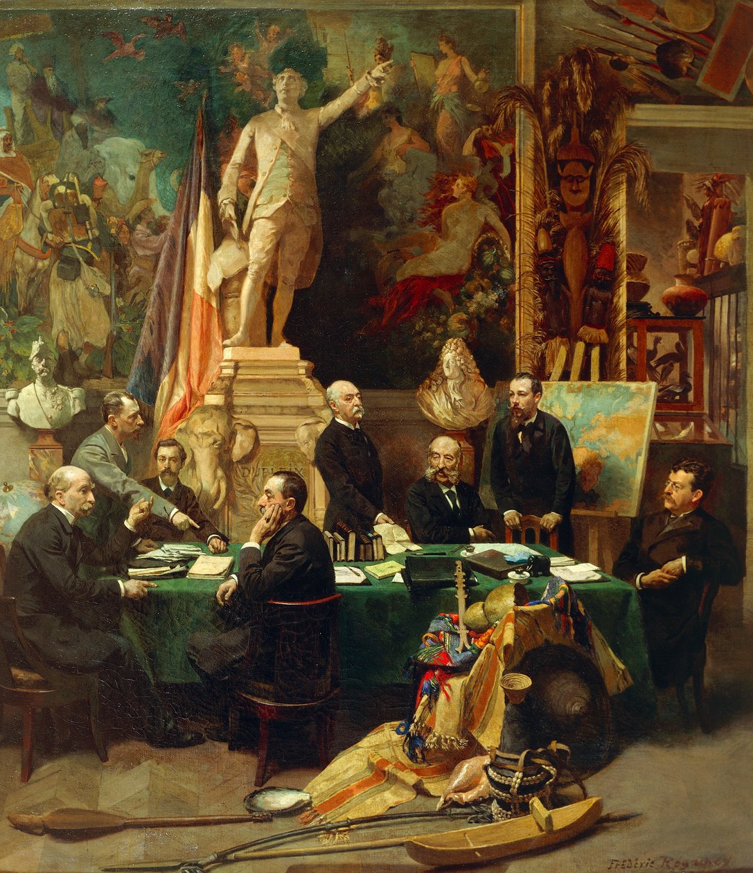 Jules Ferry modtog delegerede fra kolonierne i november 1892, maleri af Frederic Regamey (1849-1925). Frankrig af Frederic Regamey