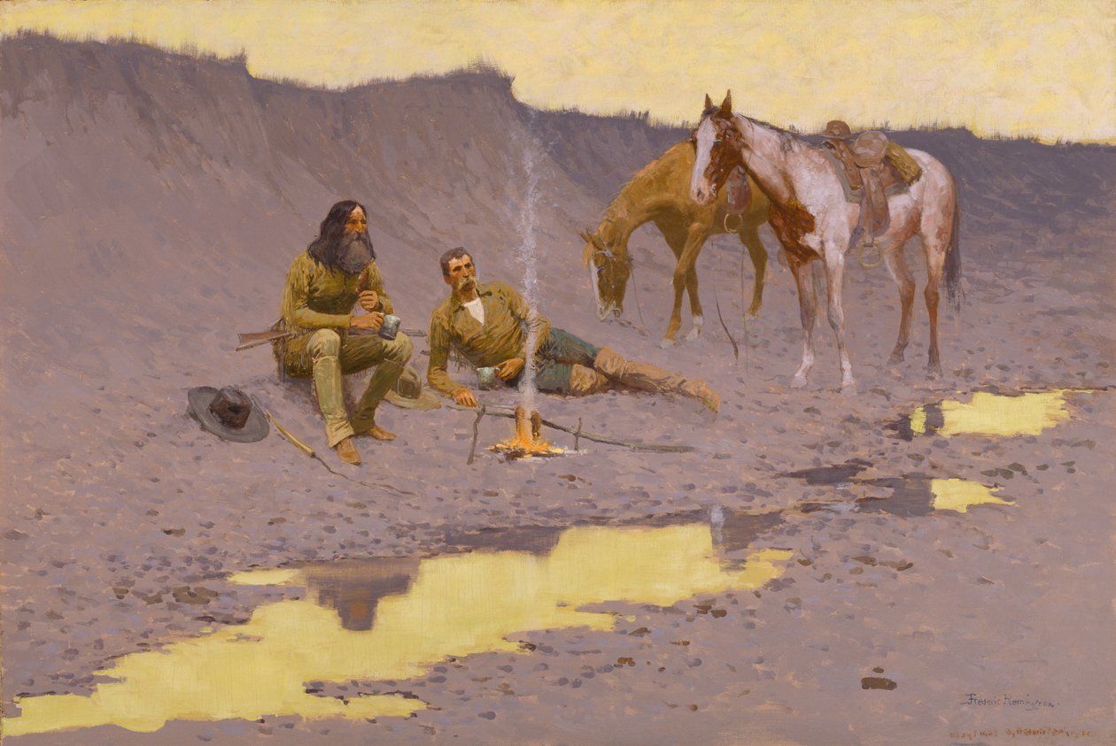 Et nytår på Cimarron af Frederic Remington