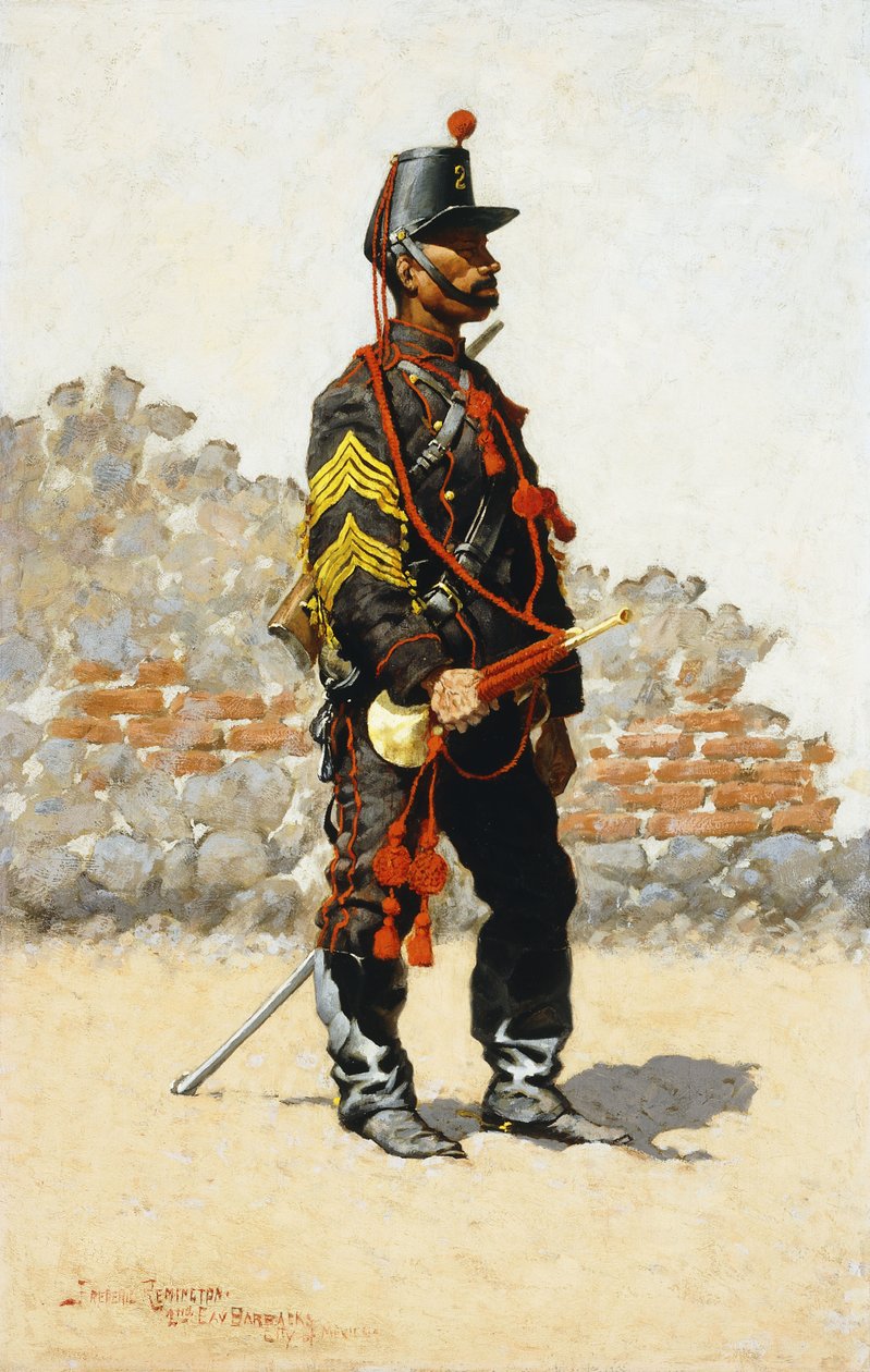 Bugler af kavaleriet, 1889 af Frederic Remington