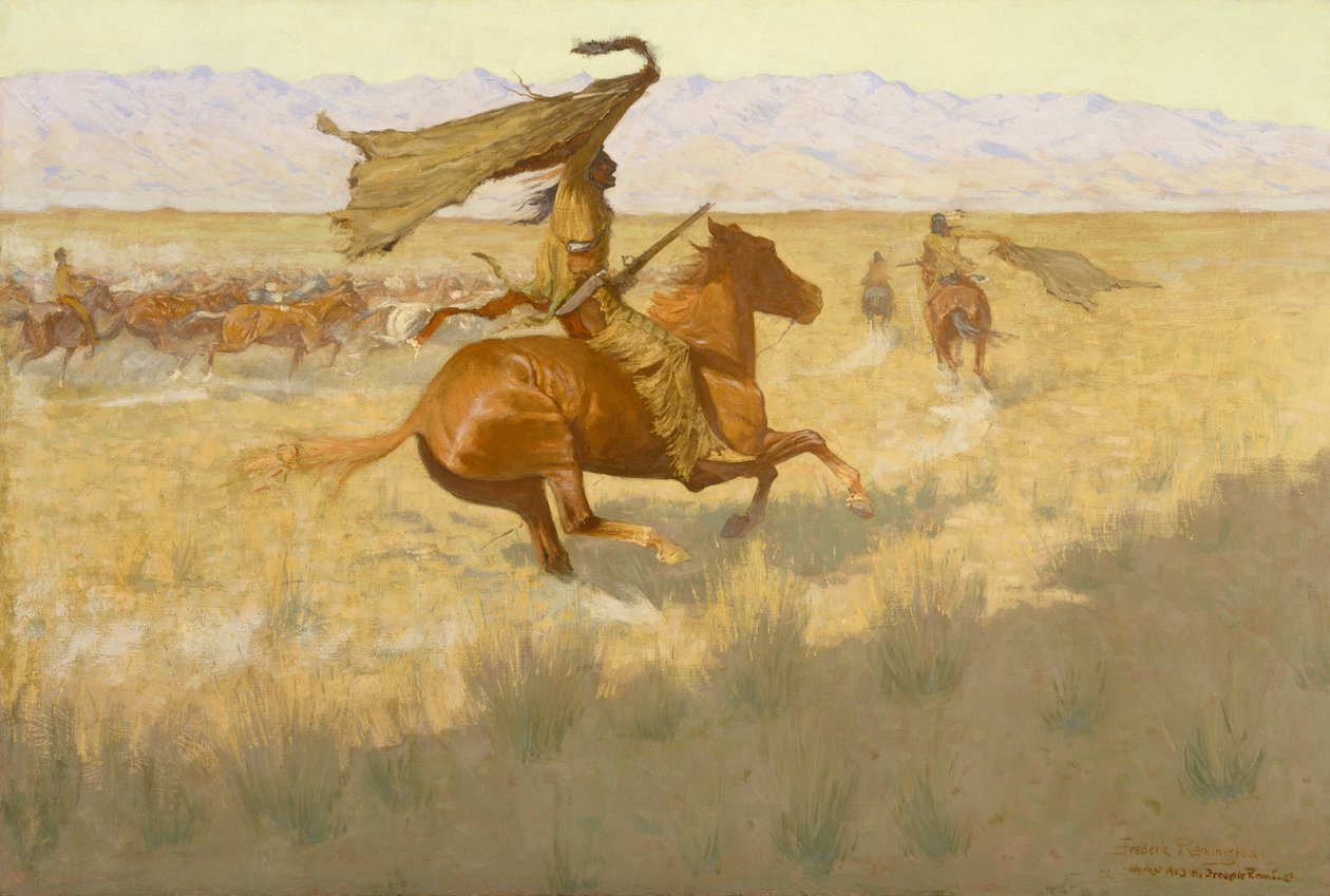 Ejerskifte (The Stampede: Horse Thieves) 1903 af Frederic Remington