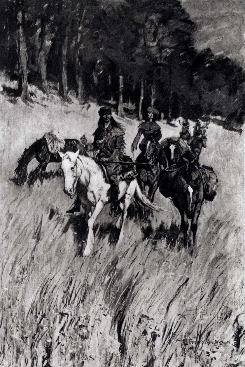 Early Pioneers on the Blue Ridge, indgraveret af F. H. Wellington, fra 