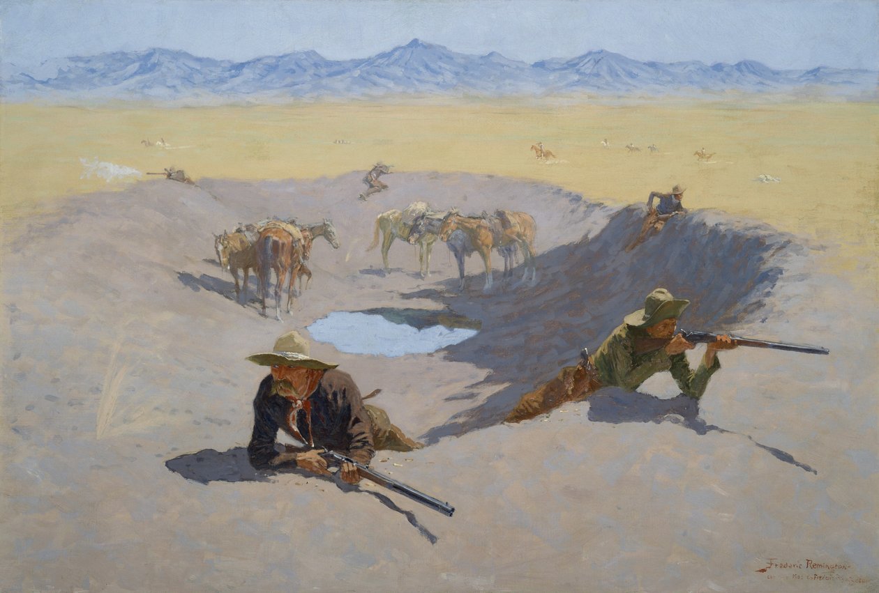 Kampen om vandhullet af Frederic Remington