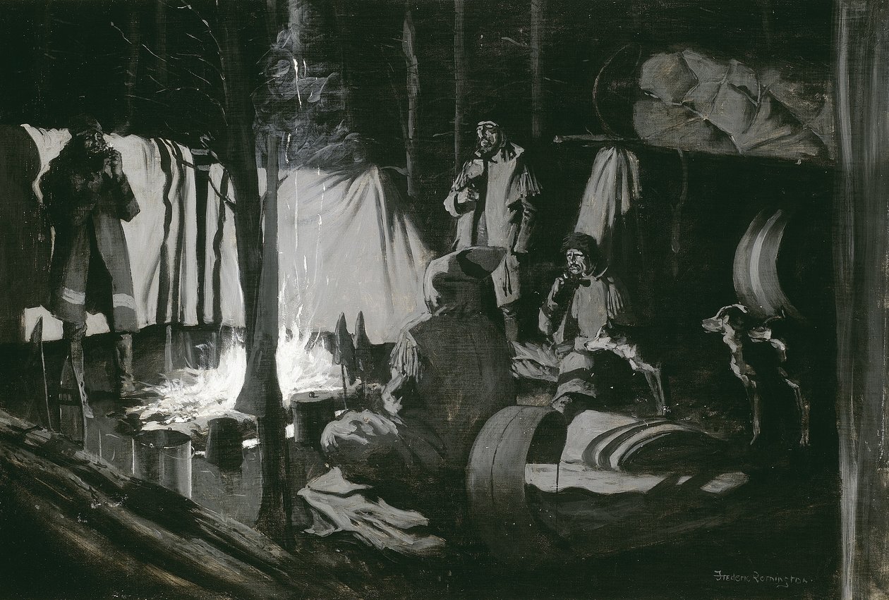 Turens første og bedste lejr, 1895 af Frederic Remington