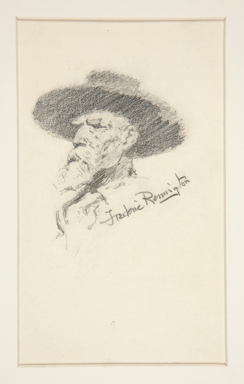 Hovedet på en mand af Frederic Remington