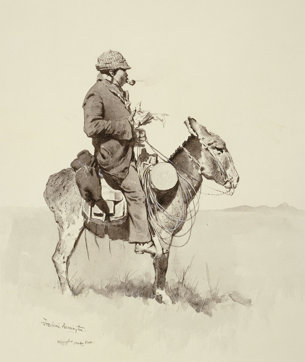 Jack "s Man William, A Modern Sancho Panza, dani af Frederic Remington