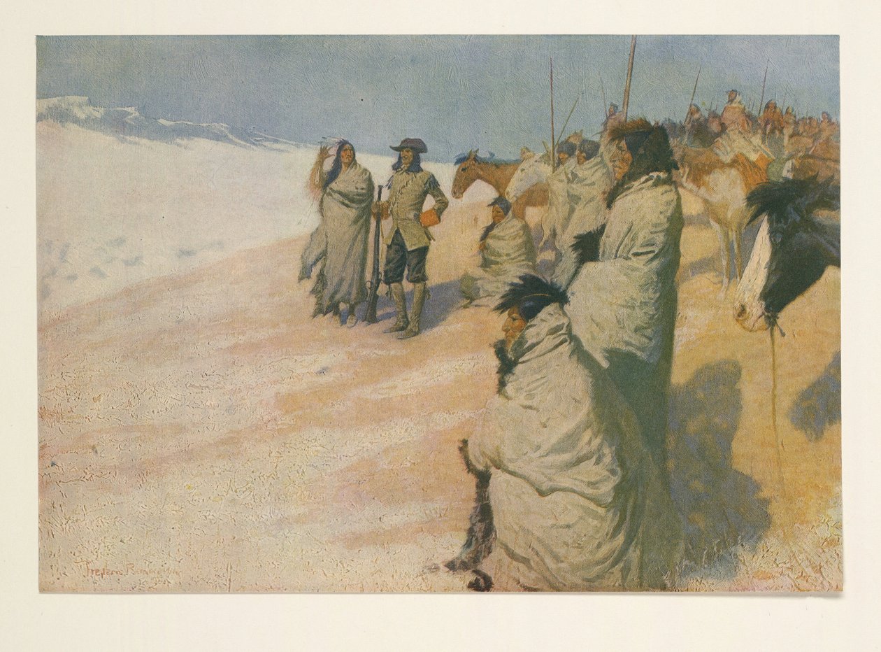 La Verendrye fra Colliers Weekly, pub. 1906 af Frederic Remington